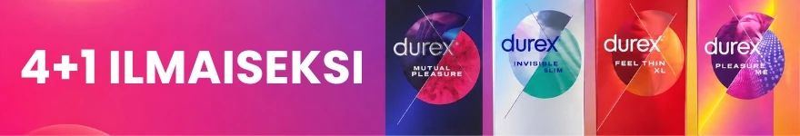 Durex-kondomikampanja: 4+1 ilmaiseksi – Lovesexshop.fi sex shop