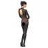 NO:XQSE - seksikäs catsuit - verkkokangas - musta