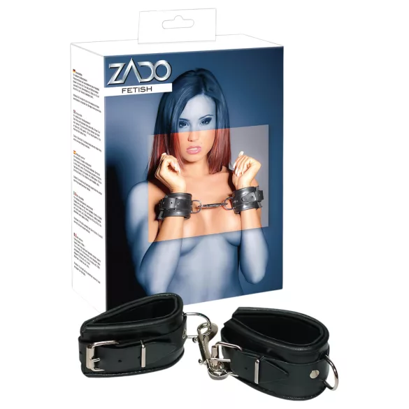 ZADO - nahkainen rannekäsiraudat (musta)