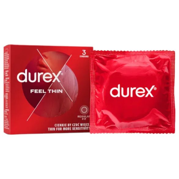 Durex Feel Thin - luonnollinen tuntuma kondomit (3 kpl)