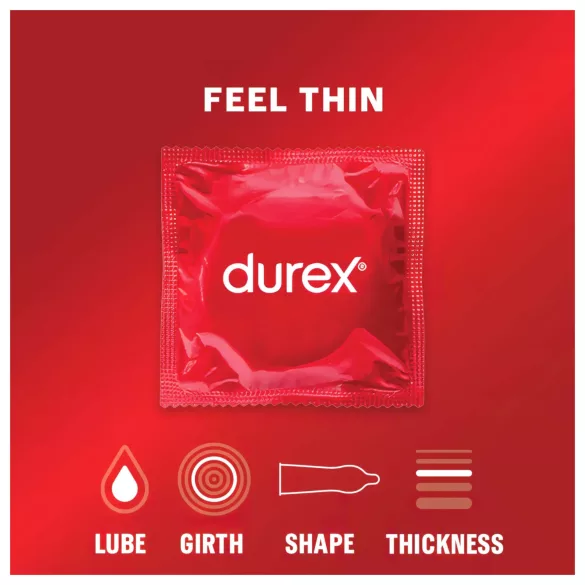 Durex Feel Thin - aidontuntuinen kondomi (3 kpl)