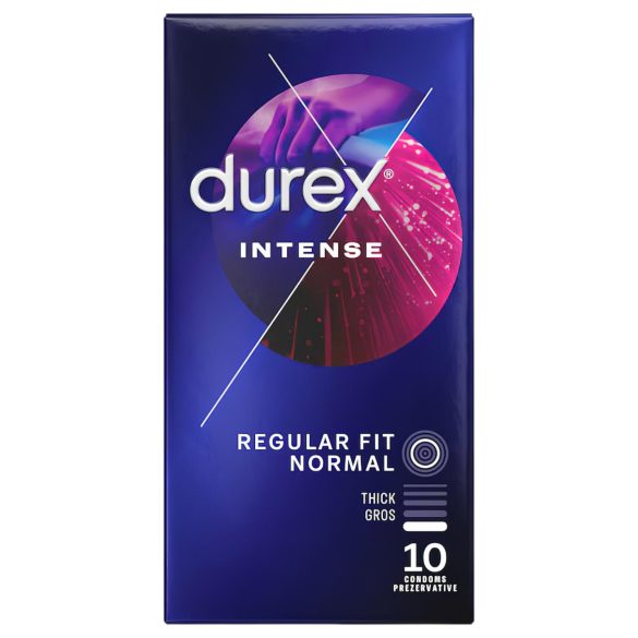 Durex Intense - kondomi - raitainen ja nystyröity - 10 kpl
