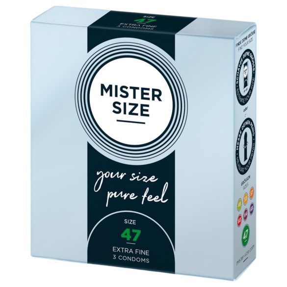 Mister Size ohut kondomi - 47mm (3 kpl)