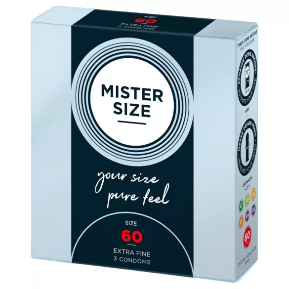 Mister Size - ohut kondomi - 60mm - 3 kpl