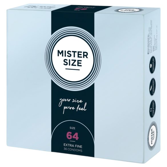 Mister Size ohut kondomi - 64 mm (36 kpl)