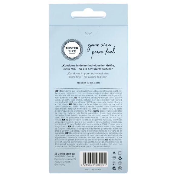 Mister Size - kondomi ohuempi - 69 mm - 10 kpl