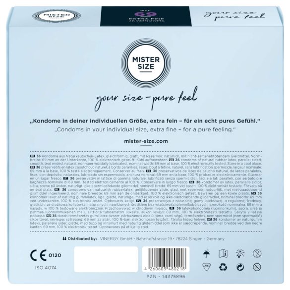 Mister Size - ohut kondomi - 69mm - 36 kpl