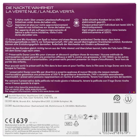 Durex Love Mix - kondomipaketti - 40 kpl