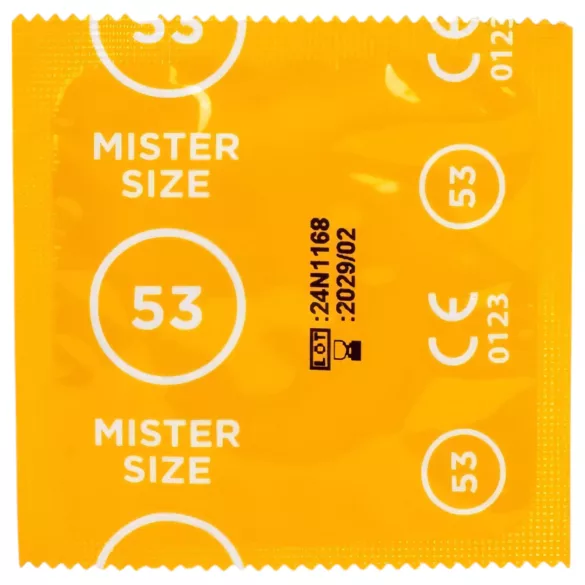 Mister Size - kondomit testipakkaus penismittarilla - 3 kpl