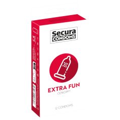 Secura Extra Fun - pilkullinen kondomi - 53mm - 12 kpl