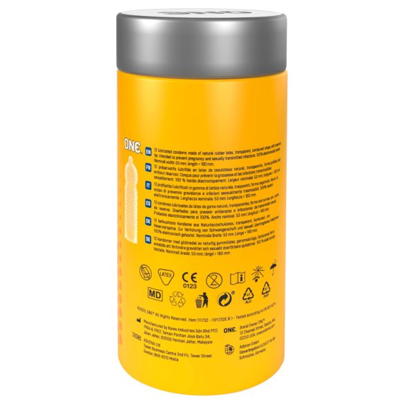 ONE - kondomi - nystyröity - 12 kpl