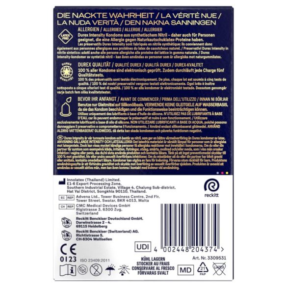 Durex Intensity - ohut lateksiton kondomi 20 kpl