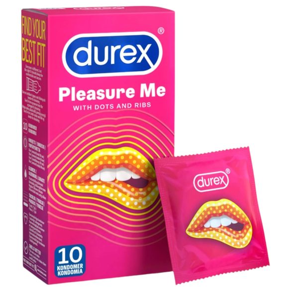 Durex Pleasure Me - Ribbattu ja Nystyröity Kondomi (10 kpl)