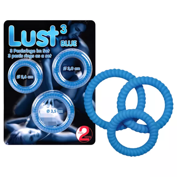 You2Toys - penisrengas setti - 3 kpl - sininen