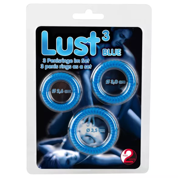 You2Toys - penisrengas setti - 3 kpl - sininen