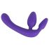 Tripla, kiinnitettävä dildo ilman hihnaa (violetti)