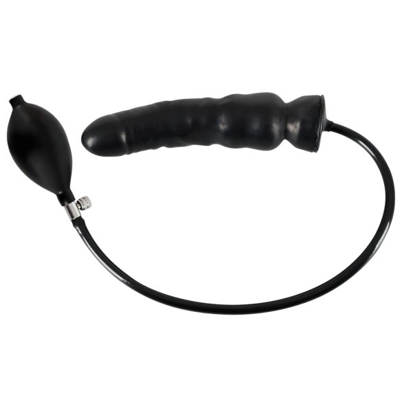 LATEX - täytettävä dildo (musta)
