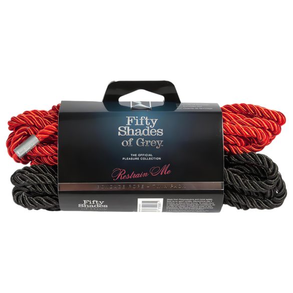 Harmaiden sävyjen bondage-köysiduo