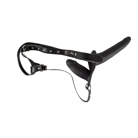 You2Toys - Strap-on dildo duo - silikoninen - musta