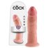 King Cock 9 - aidontuntuinen imukuppidildo (23 cm) - luonnollinen