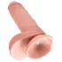 King Cock - realistinen dildo kiveksillä - 18 cm - iho
