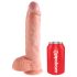 King Cock - realistinen dildo kiveksillä - 25 cm - beige