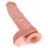 King Cock - realistinen dildo kiveksillä - 25 cm - beige