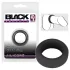 Black Velvets - paksu penisrengas 2,6 cm - musta