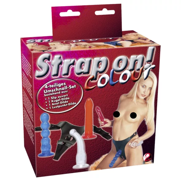 You2Toys - Strap-on dildosetti - moni värinen