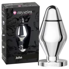 mystim Little John - elektroanaalitappi - iso - hopea
