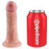 King Cock Strap-On 6 - kiinnitettävä dildo - luonnonväri