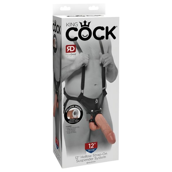 King Cock Strap-on 12 - kiinnitettävä dildo valjailla (30cm)