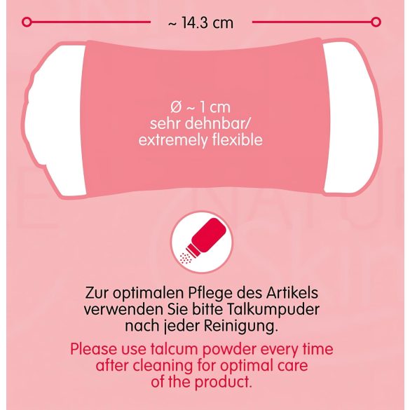 Nature Skin - vagina ja anaalimasturbaattori - nude/musta