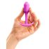 b-vibe Snug Plug 1 - pinkki anaalitappi sisäisellä painolla (55g)