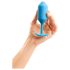 b-vibe Snug Plug 3 - kaksoiskuulainen anustappi (180g) - sininen
