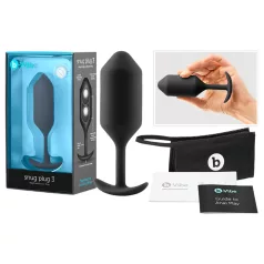   b-Vibe Snug Plug 3 - kaksoispalloinen anustappi (180 g, musta)