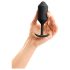 b-vibe Snug Plug 3 - tuplapallo anaaliplugi (180g) - musta