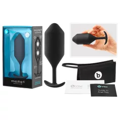   b‑Vibe Snug Plug 4 ‑ kaksoiskuulainen anustappi (257 g, musta)