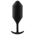 b-vibe Snug Plug 4 - kaksipäinen anustappi (257g) - musta