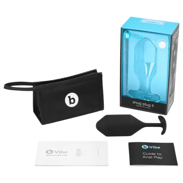 b-vibe - anustappi - tuplakuula, 257g - musta