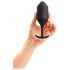 b-vibe Snug Plug 4 - kaksipäinen anustappi (257g) - musta