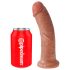King Cock 8 Dildo (20 cm) - Tumma luonnollinen