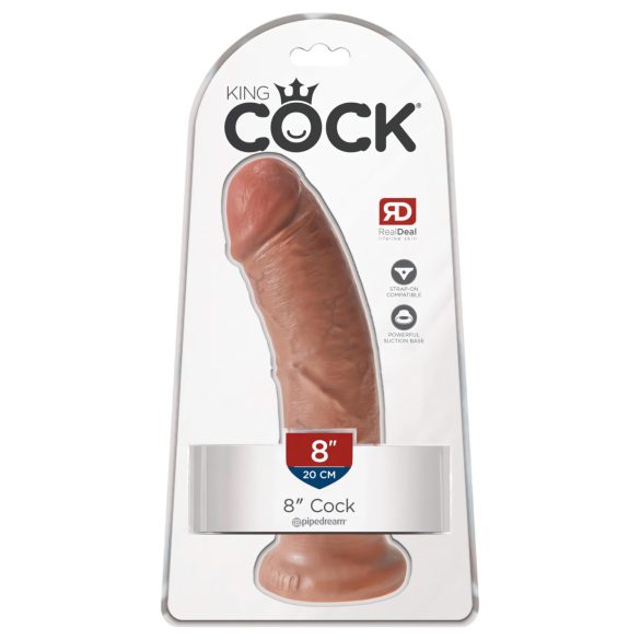 King Cock - dildo 20 cm - tumma luonnollinen