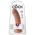 King Cock 8 Dildo (20 cm) - Tumma luonnollinen