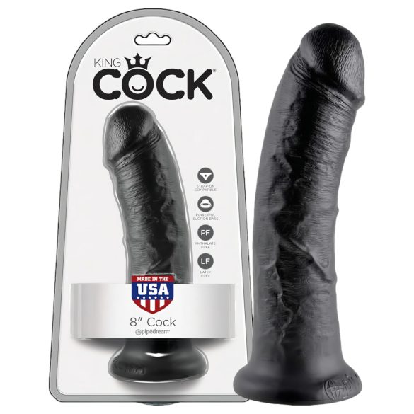 King Cock 8 Dildo (20 cm) - Musta