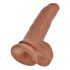 King Cock 9 kiveksellinen dildo (23 cm) - ruskea