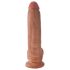 King Cock - dildo tekokiveksillä 23 cm - ruskea