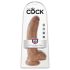 King Cock - dildo tekokiveksillä 23 cm - ruskea