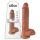 King Cock 10 - Iso ruskea dildo kiveksillä (25 cm)