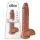 King Cock 10" kiveksellinen suuri dildo (25 cm, ruskea)